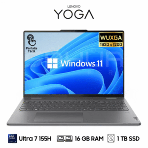 LAPTOP LENOVO YOGA 7 16IML9 2 IN 1 INTEL CORE ULTRA 7 155H / 16GB RAM / 1TB SSD / 16″ WUXGA (1920 x 1200) TOUCHSCREEN, IPS / INTEL® GRAPHICS / WINDOWS 11