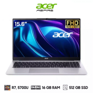 LAPTOP ACER ASPIRE LITE AL15-41P-R27P AMD RYZEN 7 5700U / 16GB RAM / 512GB SSD / 15.6” FHD (1920×1080) / AMD RADEON GRAPHICS